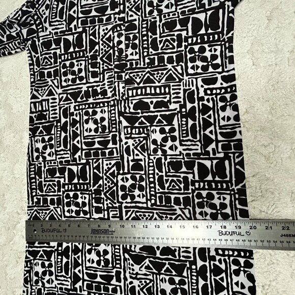 Tori Richard Womens Midi Shirt Dress Small Half Button Front Black White Print - Picture 8 of 9